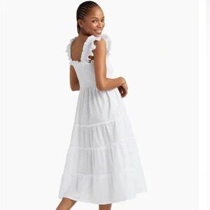 Hill House Home Ellie Nap Dress in Sheer White Swiss Dot